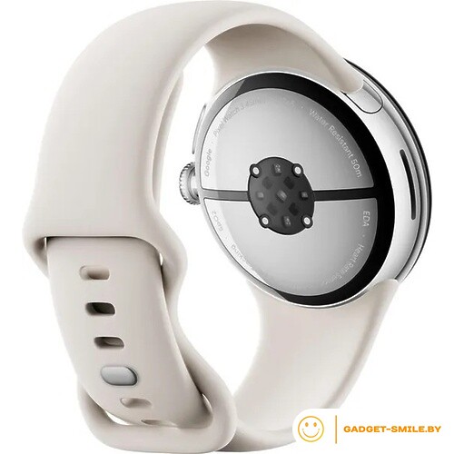 Google Pixel Watch 3 LTE 45мм Глянцевый серебристый / фарфор (Polished Silver / Porcelain)