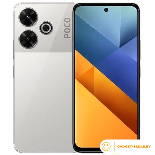 POCO M6 8GB/256GB с NFC Серебристый